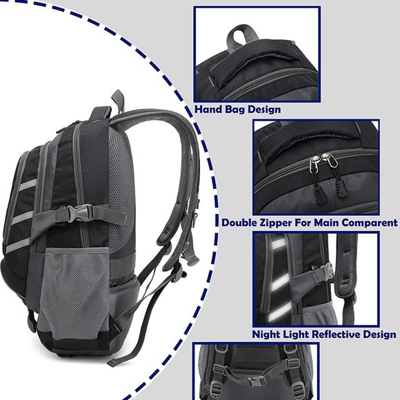 * New UNISEX Backpack for School , fits Large Laptop with USB Port - Picture 7 of 12